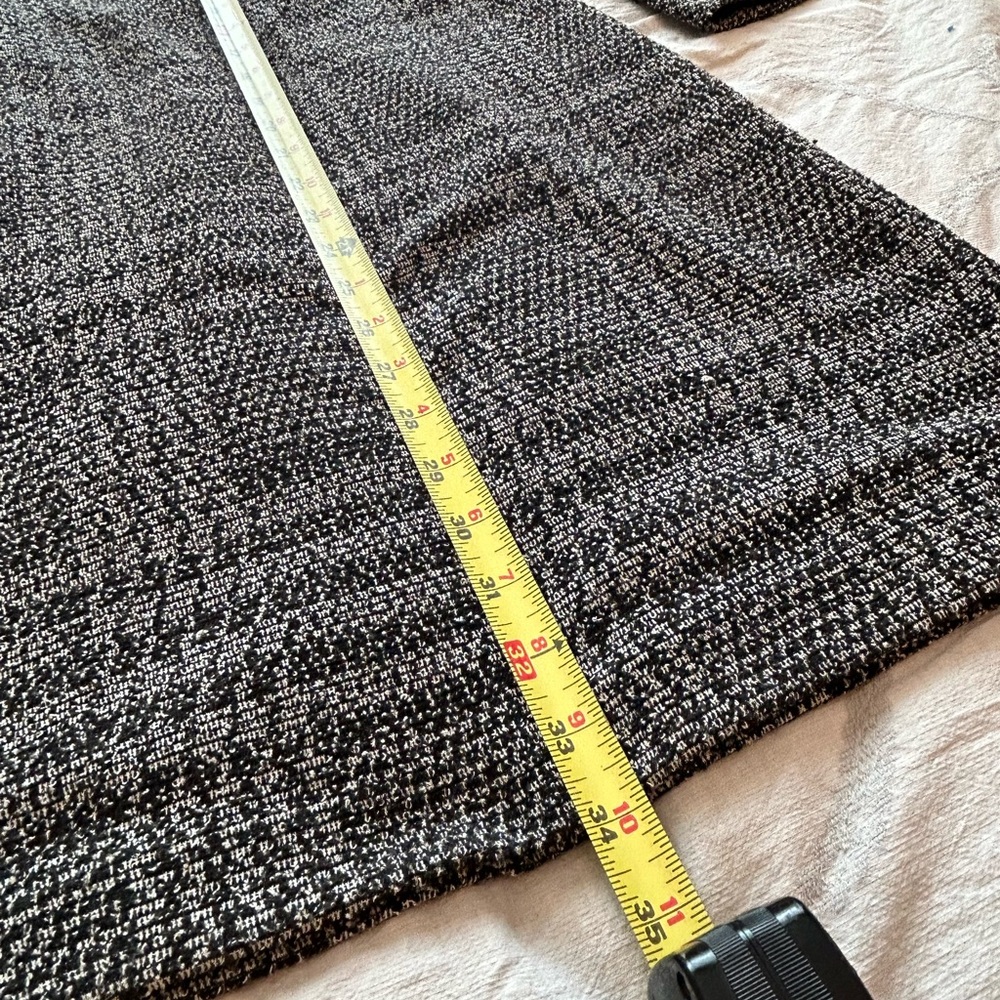 Calvin Klein Black and White Sheath Dress with Bell Sleeves - Picture 3 of 8